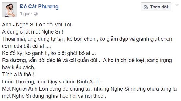 Hoai Linh di dep tong, Cat Phuong goi la nghe si lon